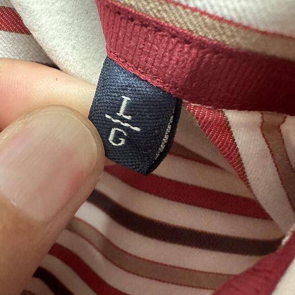 Massimo Dutti Shirt Men's Size Large Button Up Long‎ Sleeve Stripe Multicolor - Picture 8 of 10